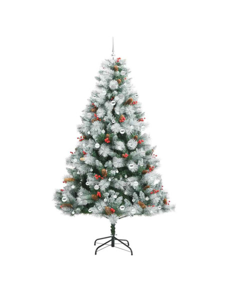 Albero di Natale artificiale Verde e bianco 240 cm