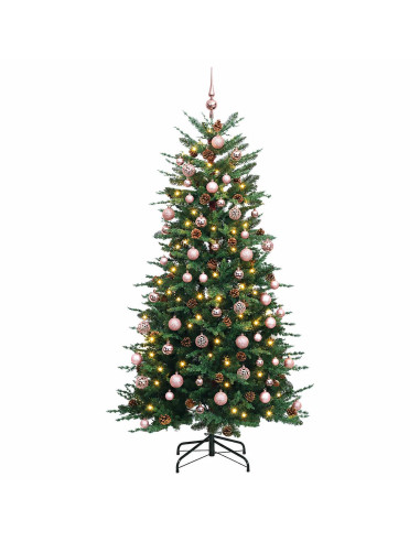Albero di Natale Artificiale con Rami Pieghevoli 210 cm 300 LED