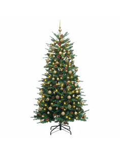 Albero di Natale artificiale con palline 210 cm 300 LED 2