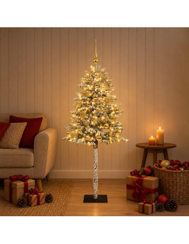 Albero di Natale Artificiale con Palline 180 cm 300 LED