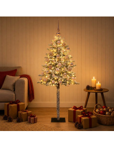 Albero di Natale Artificiale con Palline 180 cm 300 LED