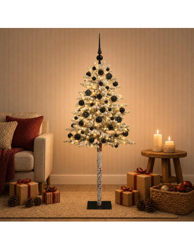 Albero di Natale Artificiale con Palline 180 cm 300 LED
