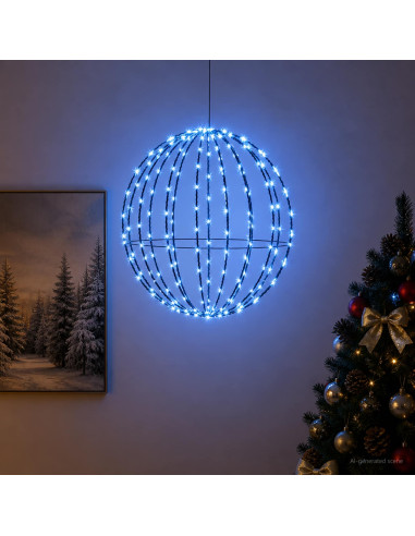Luce a punta di Natale 120 LED Blu Diametro 40 x 42 cm