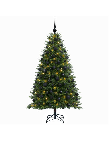 Albero di Natale Artificiale con Palline 180 cm 300 LED