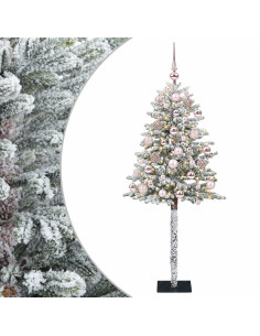 Albero di Natale Artificiale con Palline 180 cm 300 LED 2
