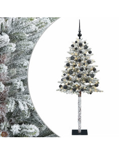 Albero di Natale Artificiale con Palline 180 cm 300 LED 2