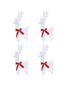Renna di Natale 4 pz 160 LED Bianco freddo 33 x 12 x 55 cm 2