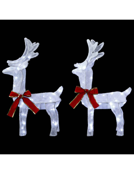 Renna di Natale 4 pz 160 LED Bianco freddo 33 x 12 x 55 cm