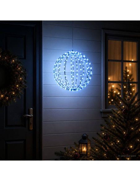 Luce a punta di Natale 120 LED Blu Diametro 40 x 42 cm