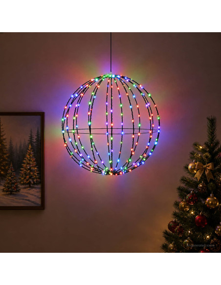 Luce a punta di Natale 120 LED Multicolore Diametro 40 x 42 cm