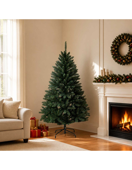 Albero di Natale Artificiale con Rami Pieghevoli 150 cm PVC