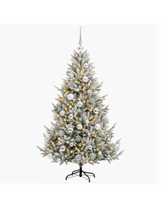 Albero di Natale artificiale con palline 210 cm 300 LED 2