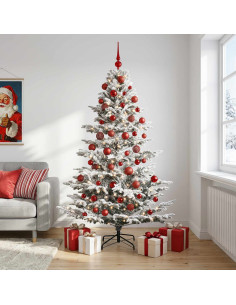 Albero di Natale artificiale con palline 210 cm 300 LED