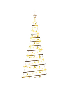 Albero di Natale appeso con palle 180 cm 100 LED Bianco caldo 2