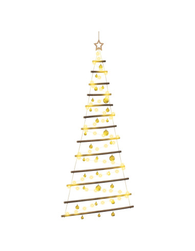 Albero di Natale appeso con palle 180 cm 100 LED Bianco caldo