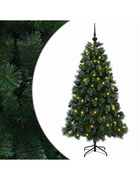 Albero di Natale artificiale con palline 180 cm 300 LED