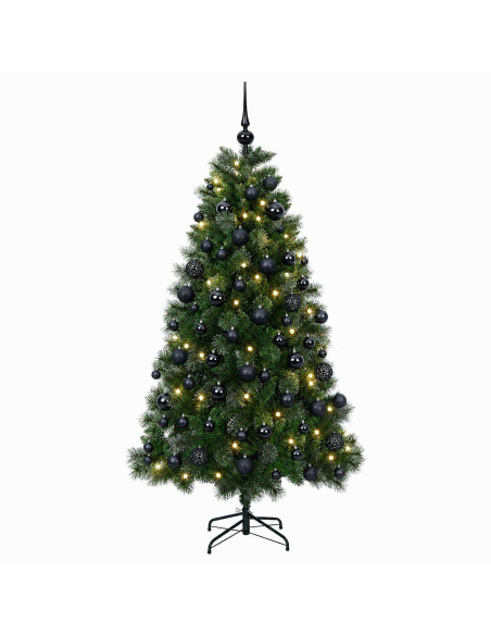 Albero di Natale artificiale con palline 180 cm 300 LED