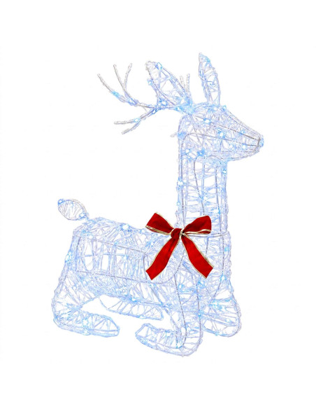 Renna di Natale 3D LOVIISA 140 LED Blu 55 x 22 x 63 cm