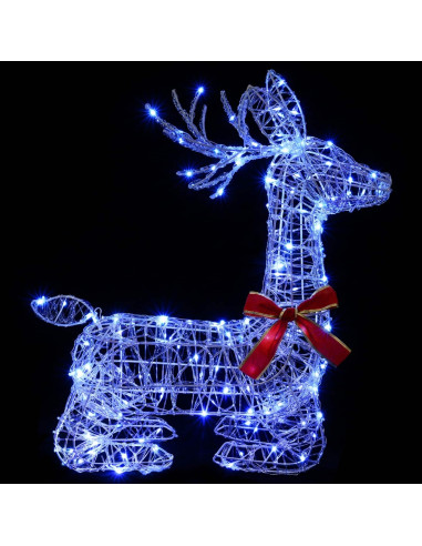 Renna di Natale 3D LOVIISA 140 LED Blu 55 x 22 x 63 cm