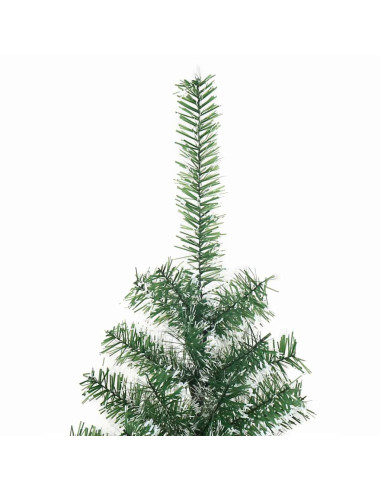 Albero di Natale Artificiale Imbiancato con Luci LED 210 cm
