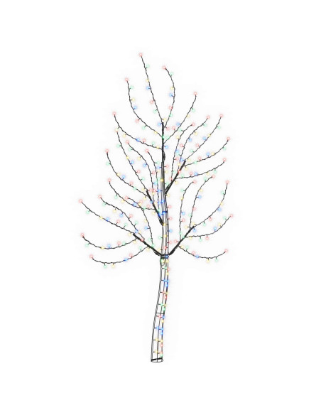 Albero di Natale da parete a LED 150 cm 140 LED Multicolore