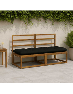 Cuscino per panchina VIANEN 100% Poliestere Nero