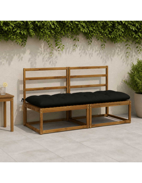 Cuscino per panchina VIANEN 100% Poliestere Nero
