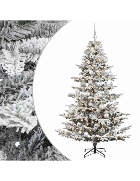 Albero di Natale artificiale con palline 240 cm 300 LED