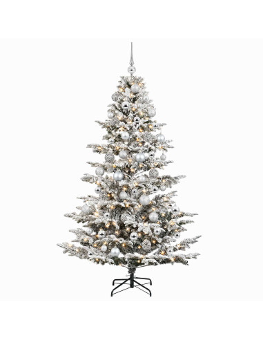 Albero di Natale artificiale con palline 240 cm 300 LED