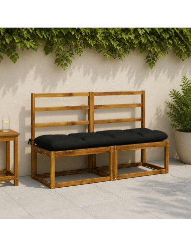 Cuscino per panchina VIANEN 100% Poliestere Nero