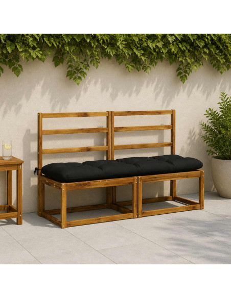 Cuscino per panchina VIANEN 100% Poliestere Nero
