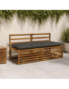 Cuscino per panchina VIANEN 100% Poliestere Antracite