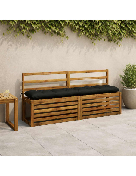 Cuscino per panchina VIANEN 100% Poliestere Nero