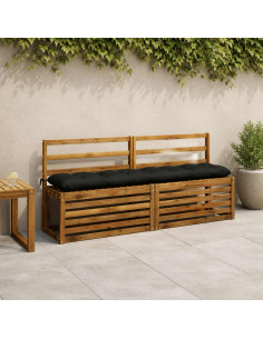 Cuscino per panchina VIANEN 100% Poliestere Nero 2