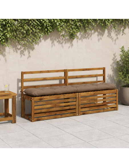 Cuscino per panchina VIANEN 100% Poliestere Tortora