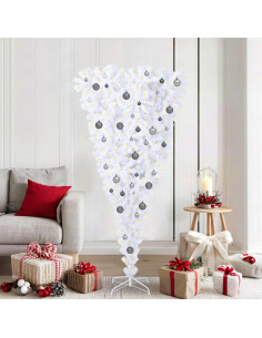 Albero di Natale artificiale Bianco 180 cm PVC e Acciaio