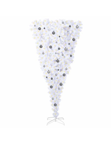 Albero di Natale artificiale Bianco 210 cm PVC e Acciaio