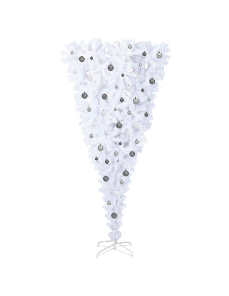 Albero di Natale artificiale Bianco 210 cm PVC e Acciaio