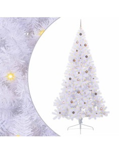 Albero di Natale artificiale Bianco 240 cm PVC e Acciaio 2