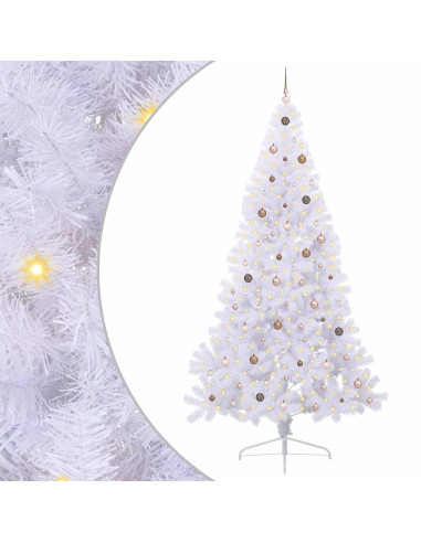Albero di Natale artificiale Bianco 240 cm PVC e Acciaio