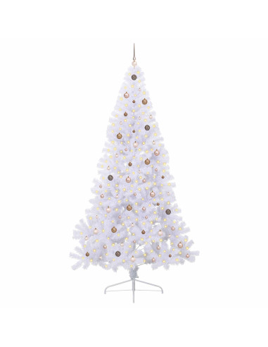 Albero di Natale artificiale Bianco 240 cm PVC e Acciaio