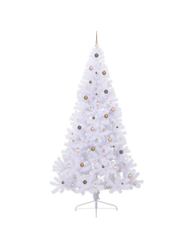 Albero di Natale artificiale Bianco 240 cm PVC e Acciaio