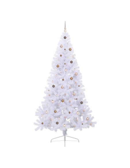 Albero di Natale artificiale Bianco 240 cm PVC e Acciaio