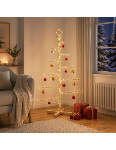 Albero di Natale in metallo con supporto KUOPIO 125 cm Acciaio