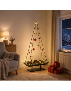 Albero di Natale in metallo con supporto KUOPIO 180 cm Acciaio