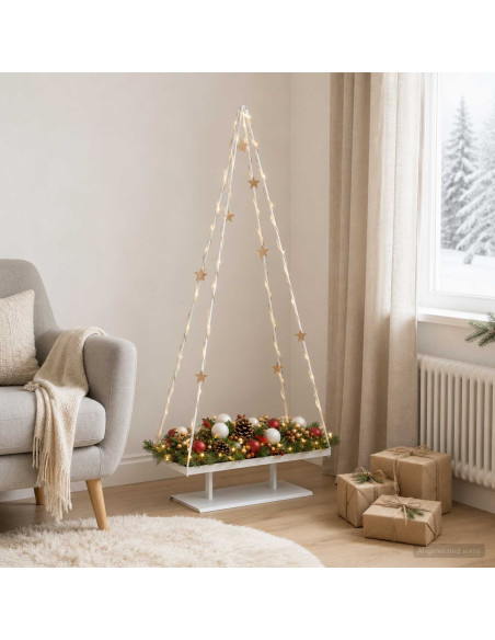 Albero di Natale in metallo con supporto KUOPIO 180 cm Acciaio