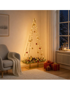 Albero di Natale in metallo con supporto KUOPIO 180 cm Acciaio