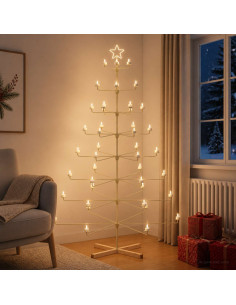 Albero di Natale in Metallo con Supporto KUOPIO 210 cm Acciaio