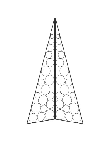 Albero di Natale in metallo KUOPIO 140 cm Acciaio Nero