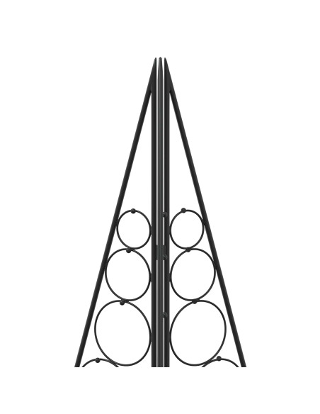 Albero di Natale in metallo KUOPIO 140 cm Acciaio Nero